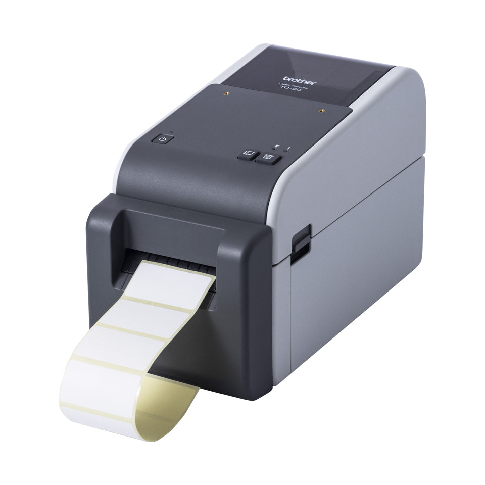 Brother TD-2320D300 – Etikettendrucker, Thermodirekt, für Etiketten bis 59 mm, USB, LAN, 300 dpi