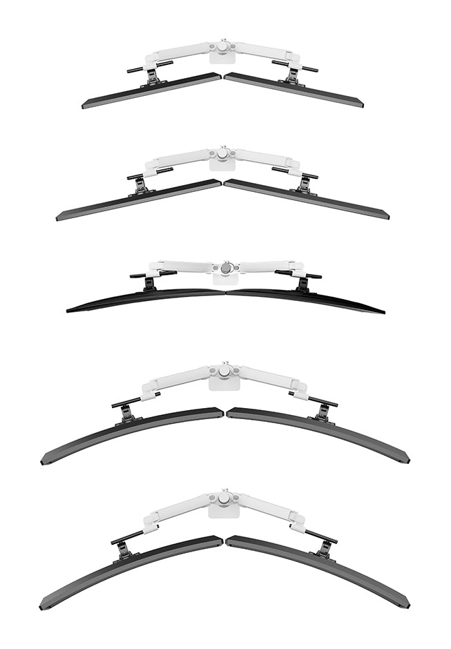 Neomounts DS65S-950Wh2 Full Motion Dual – Monitorarm, Dual, Tischklemme, bis 34", VESA 75 × 75/100 × 100 mm
