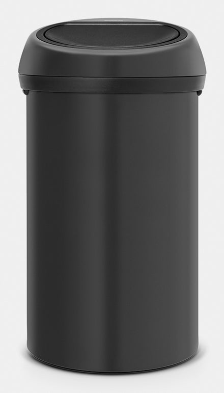 Brabantia Treteimer Touch Bin – 60 l – Edelstahl, Rund – Schwarz