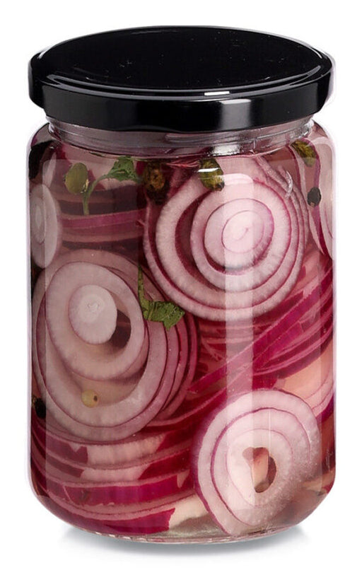 Zeller Present Vorratsdose 350 ml, Ø 7,5 × 11 cm, Glas/Metall, Transparent/Schwarz
