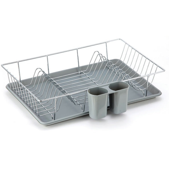 MSV Abtropfer 48 × 30 × 10 cm, Edelstahl/Polypropylen (PP), Grau