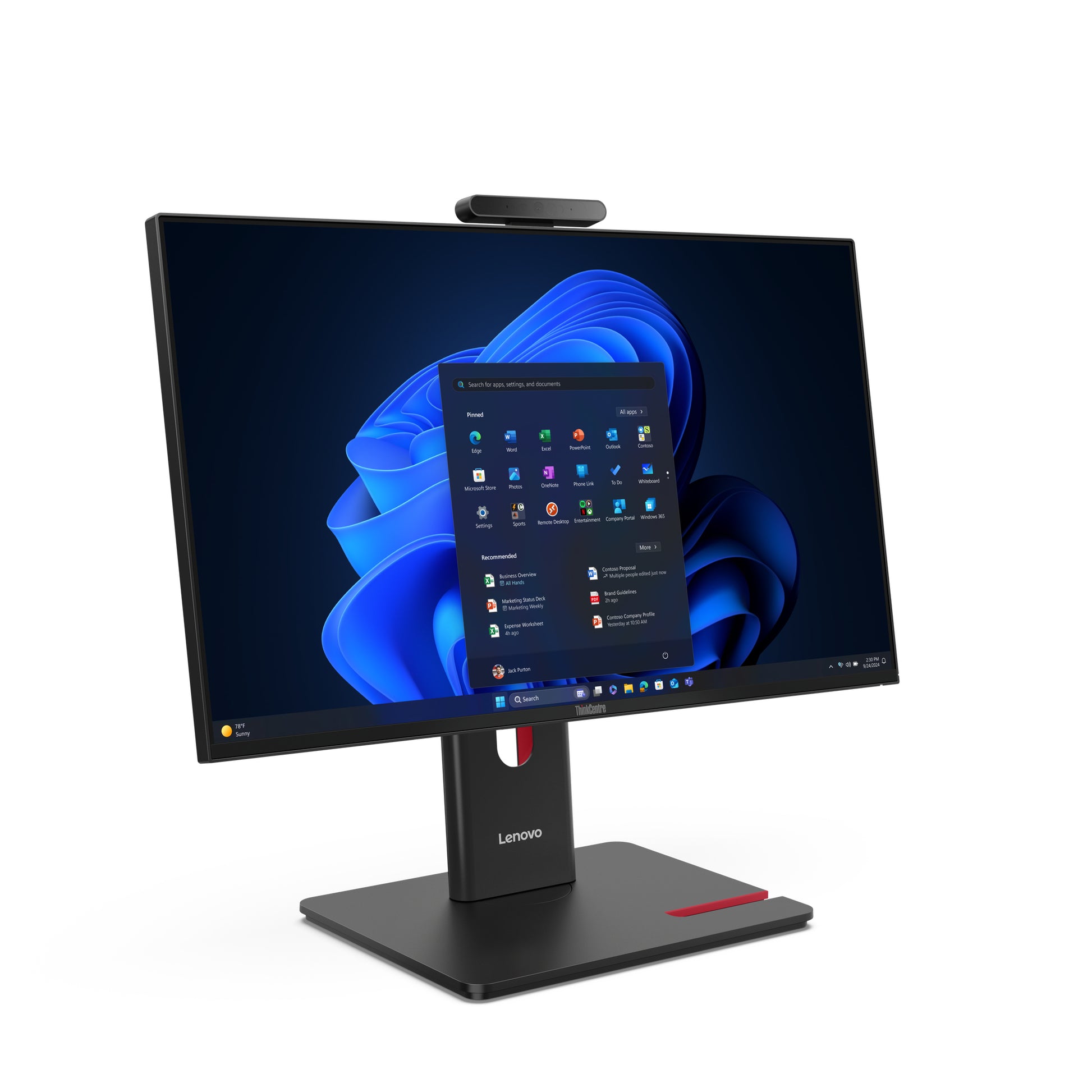 Lenovo All-in-One – 23,8" Full HD, Intel Core Ultra 5 235T, 16 GB RAM, 512 GB SSD, Windows 11 Pro