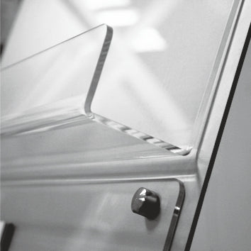Europel Prospektständer – für A4, 6 Fächer, Silber, Aluminium/MDF