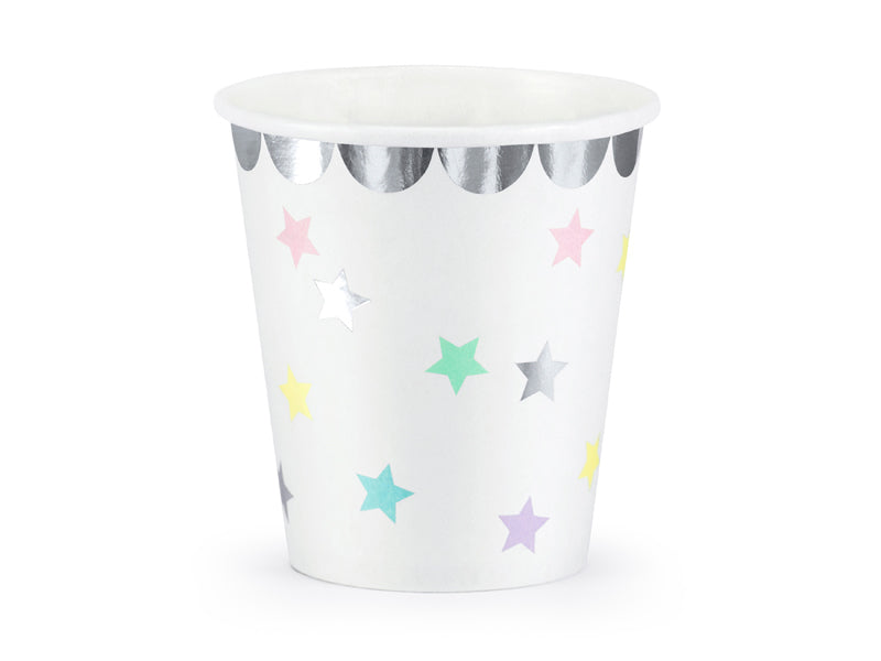 PartyDeco Becher, Papier/Karton – 1,8 dl, mehrfarbig – 6 Stk.
