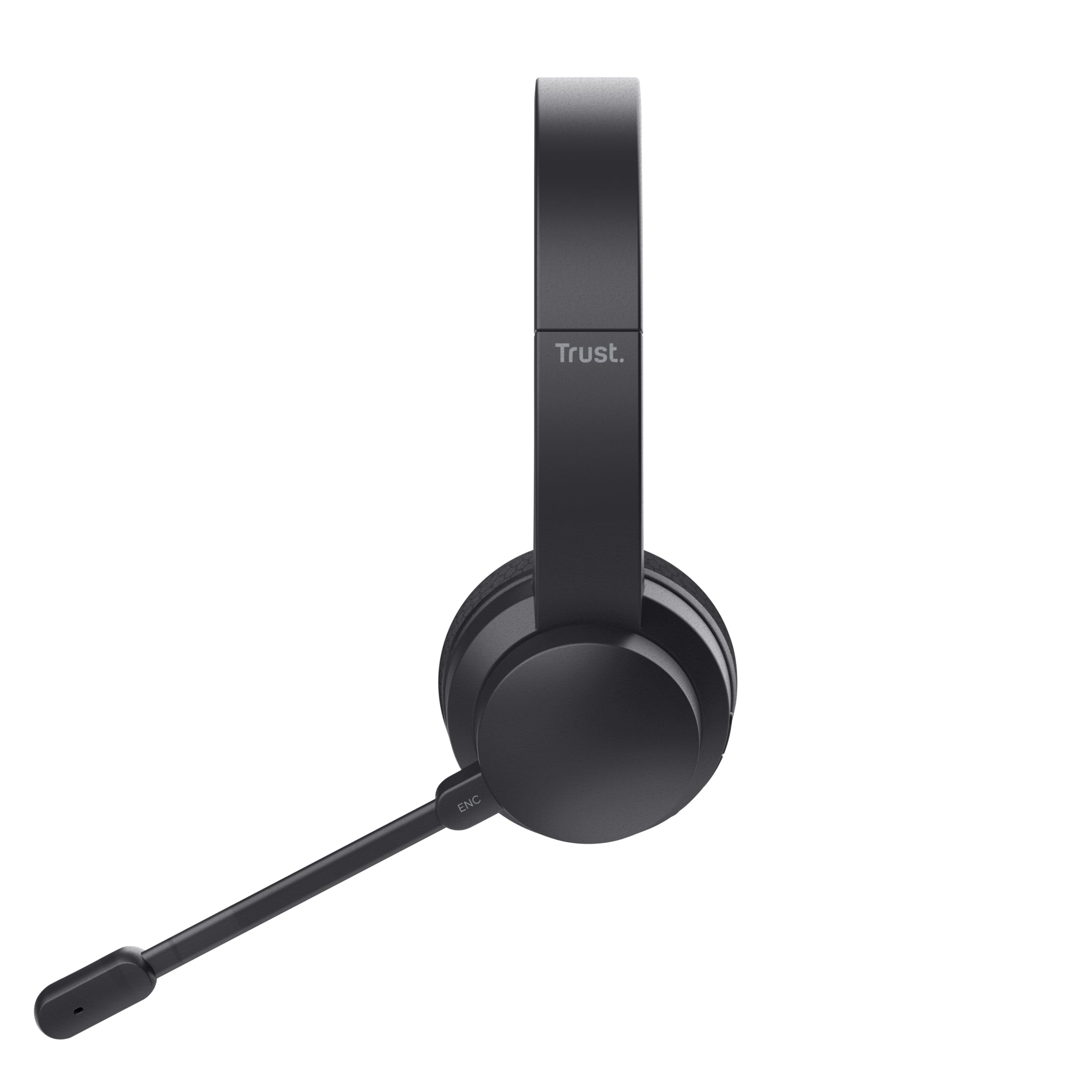 Trust Ayda – Duo On-Ear Headset – Bluetooth, ENC, USB-C – Schwarz – bis 24 h