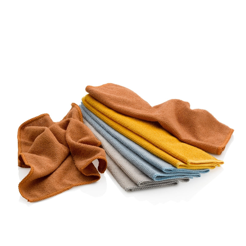 Kela Mikrofaser-Reinigungstuch Lou Terra – assortiert – 30 × 30 cm – Polyester – 8er-Set