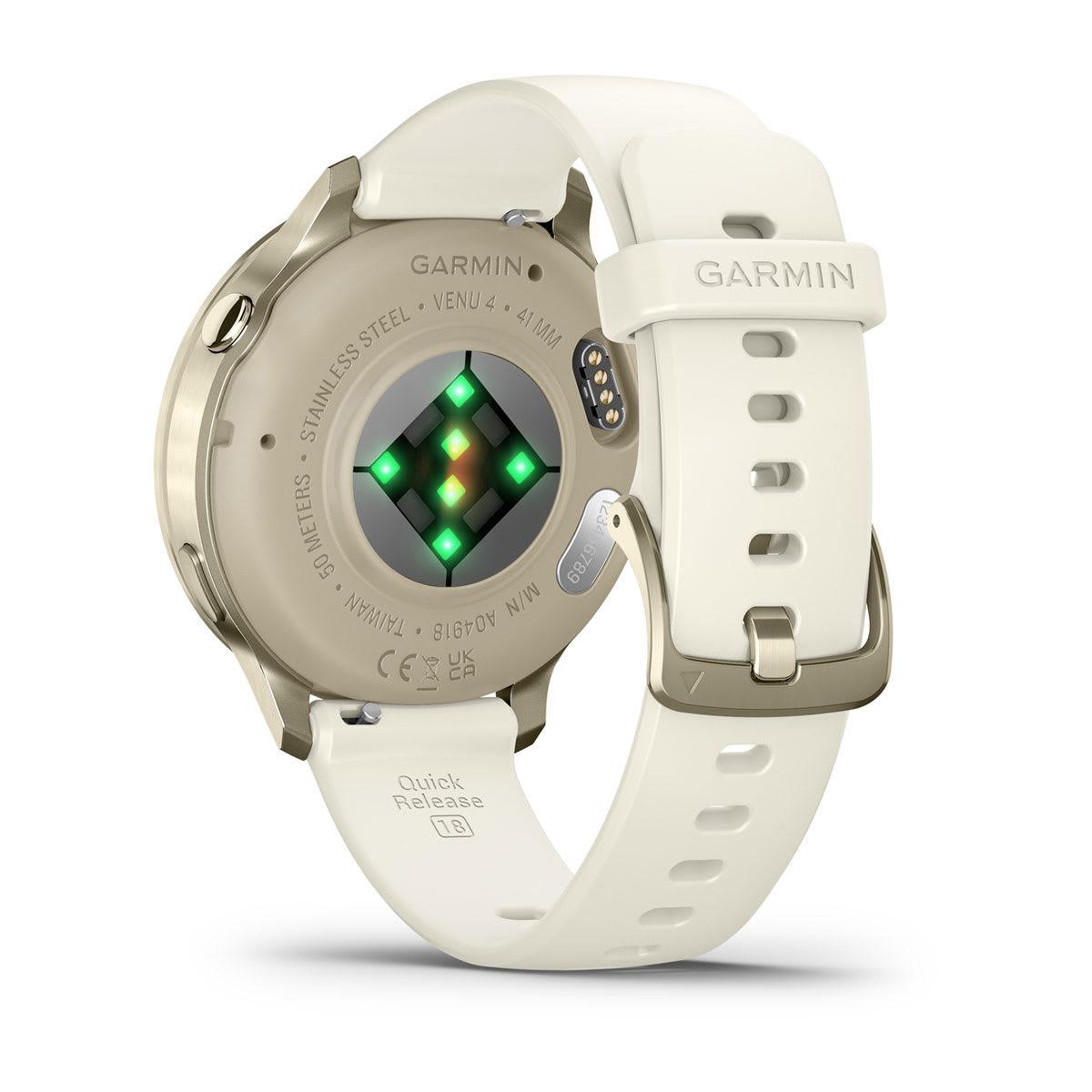 Garmin Venu 4 – Smartwatch – 41 mm, GPS, ANT+, AMOLED, Gorilla Glass, 5 ATM, Beige, Sportarmband
