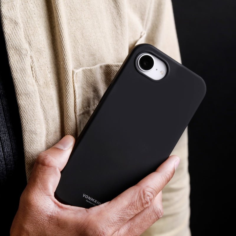 Vonmählen Backcover – für Apple iPhone 16e – schwarz – Silikon – MagSafe-kompatibel