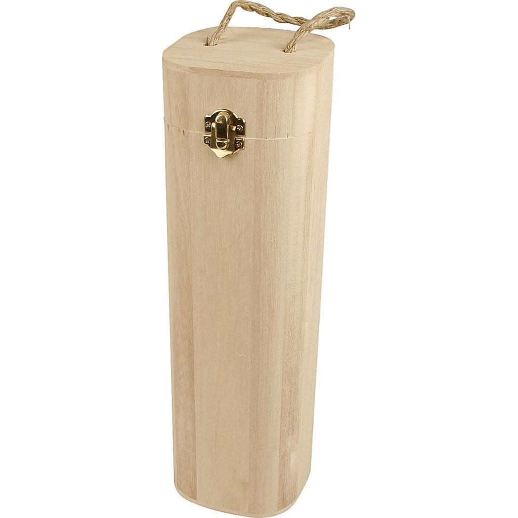 Creativ Company Geschenkbox Holz – 100 × 340 × 100 mm – für 1 Flasche