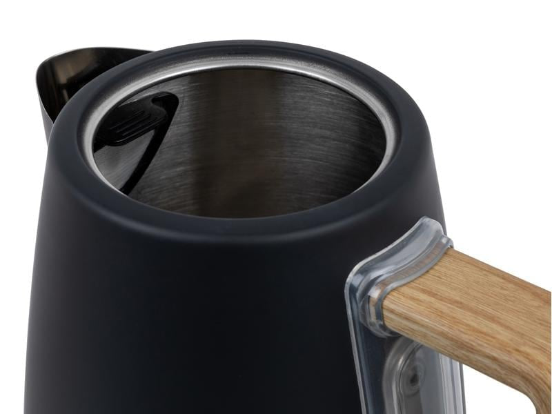 Furber. Furber Chaplin Wasserkocher – 1,7 l, Edelstahl, Schwarz matt, F01091