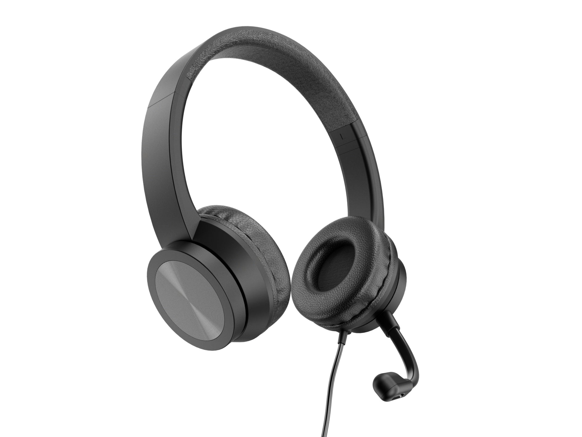 Conceptronic POLONA05B Office-Headset – Over-Ear, Stereo, Kabel (USB-A), Schwarz