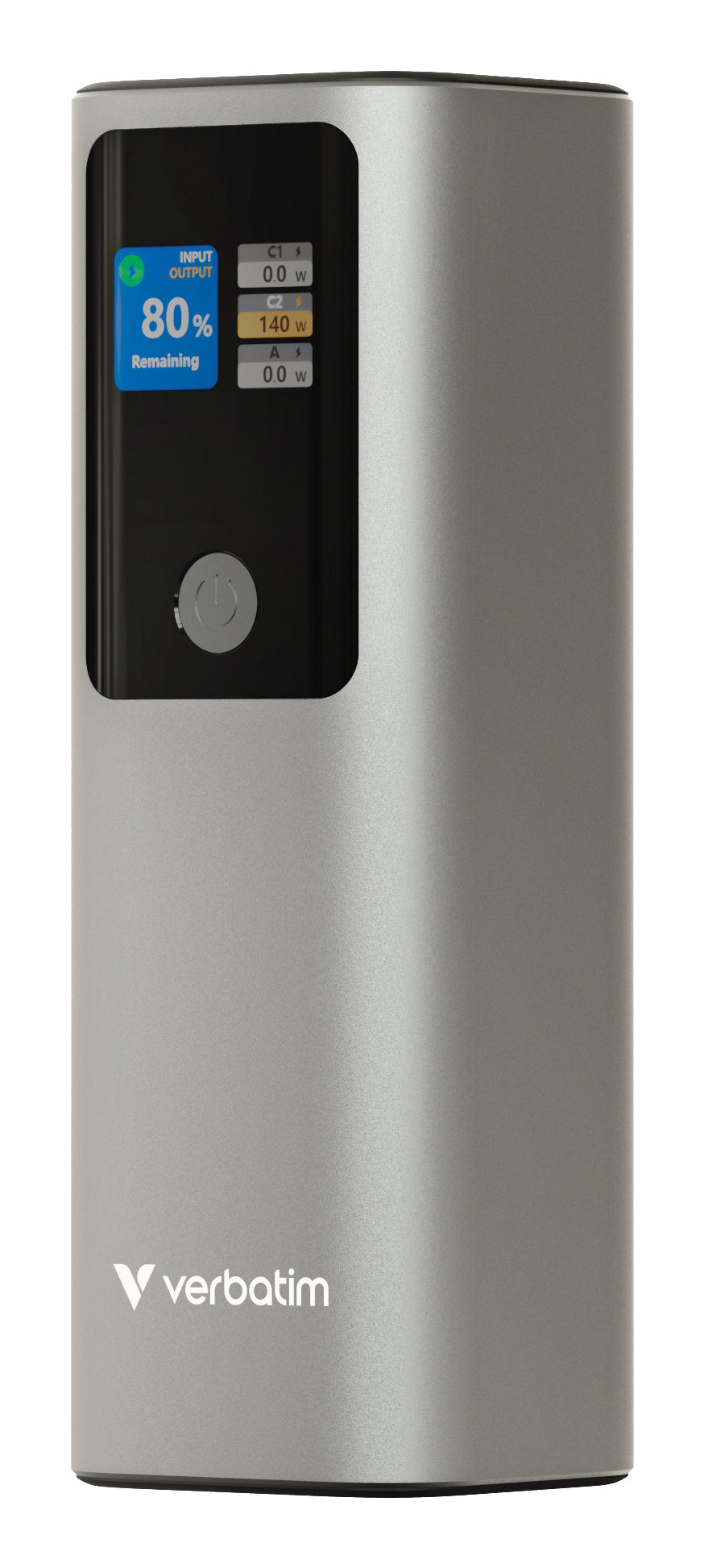 Verbatim Charge n Go Powerbank 27'000 mAh – 140 W PD, 2× USB-C, 1× USB-A, grau