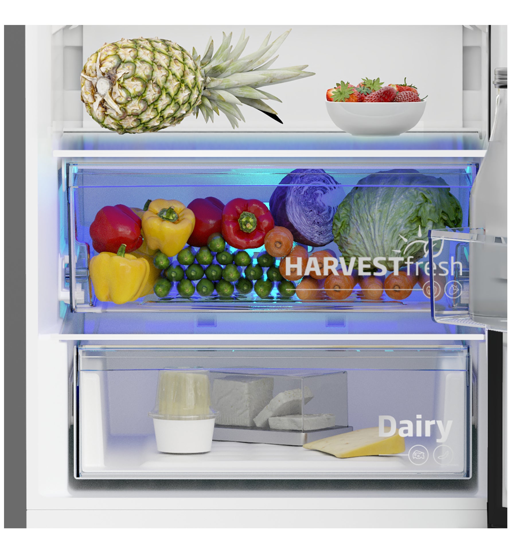 Beko Kühl-Gefrier-Kombination KG740 – 355 l, 230 V, Energieeffizienzklasse A, 32 dB