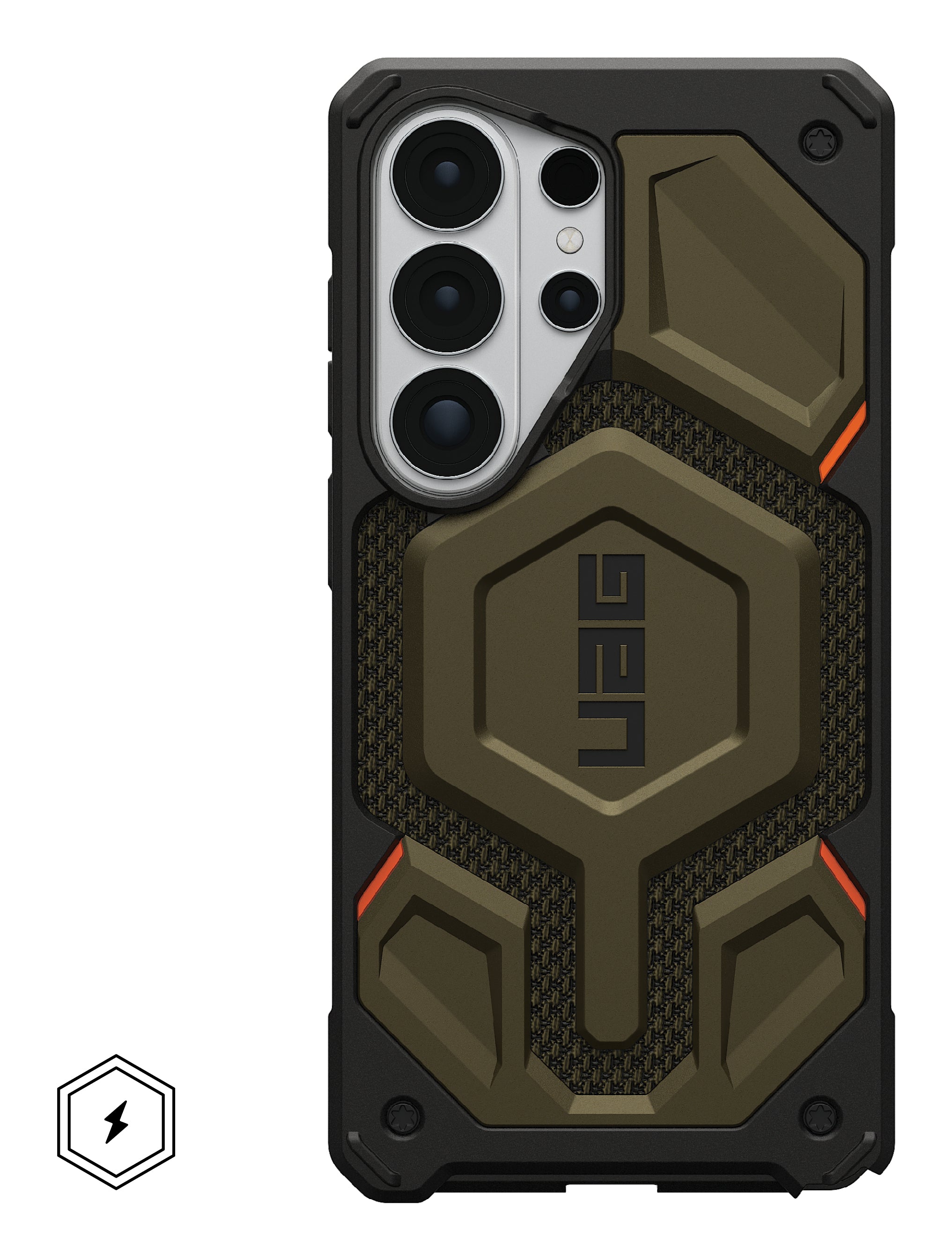 Urban Armor Gear UAG Monarch Pro – Rückcover – für Samsung Galaxy S26 Ultra – MagSafe, Aramid, Grün, bis 7,6 m Sturzsicher