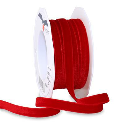 Pattberg Geschenkband Samt Rot – 10 mm × 15 m