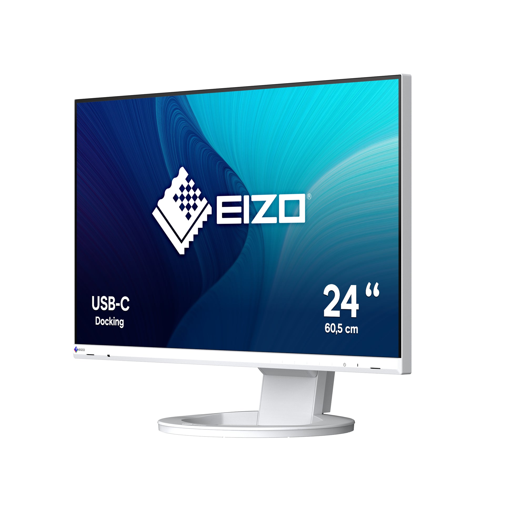 EIZO EV2480-Swiss Edition – Monitor, 23,8", IPS, 60 Hz, 250 cd/m², USB-C, Lautsprecher, VESA 100 × 100, Weiss