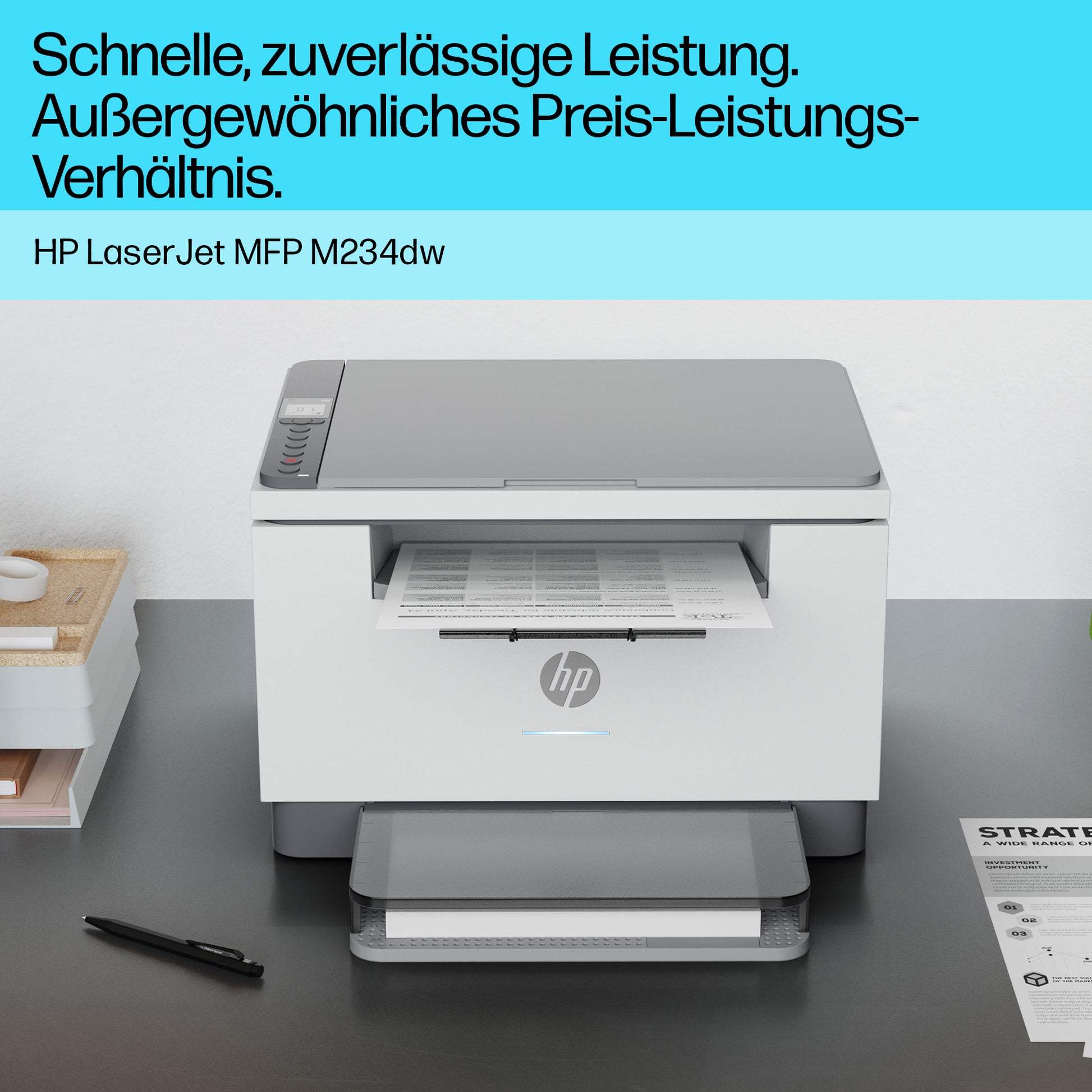 HP LaserJet M234dw – S/W Laser-MFP A4 – USB/LAN/WLAN – Duplex – 29 ppm S/W