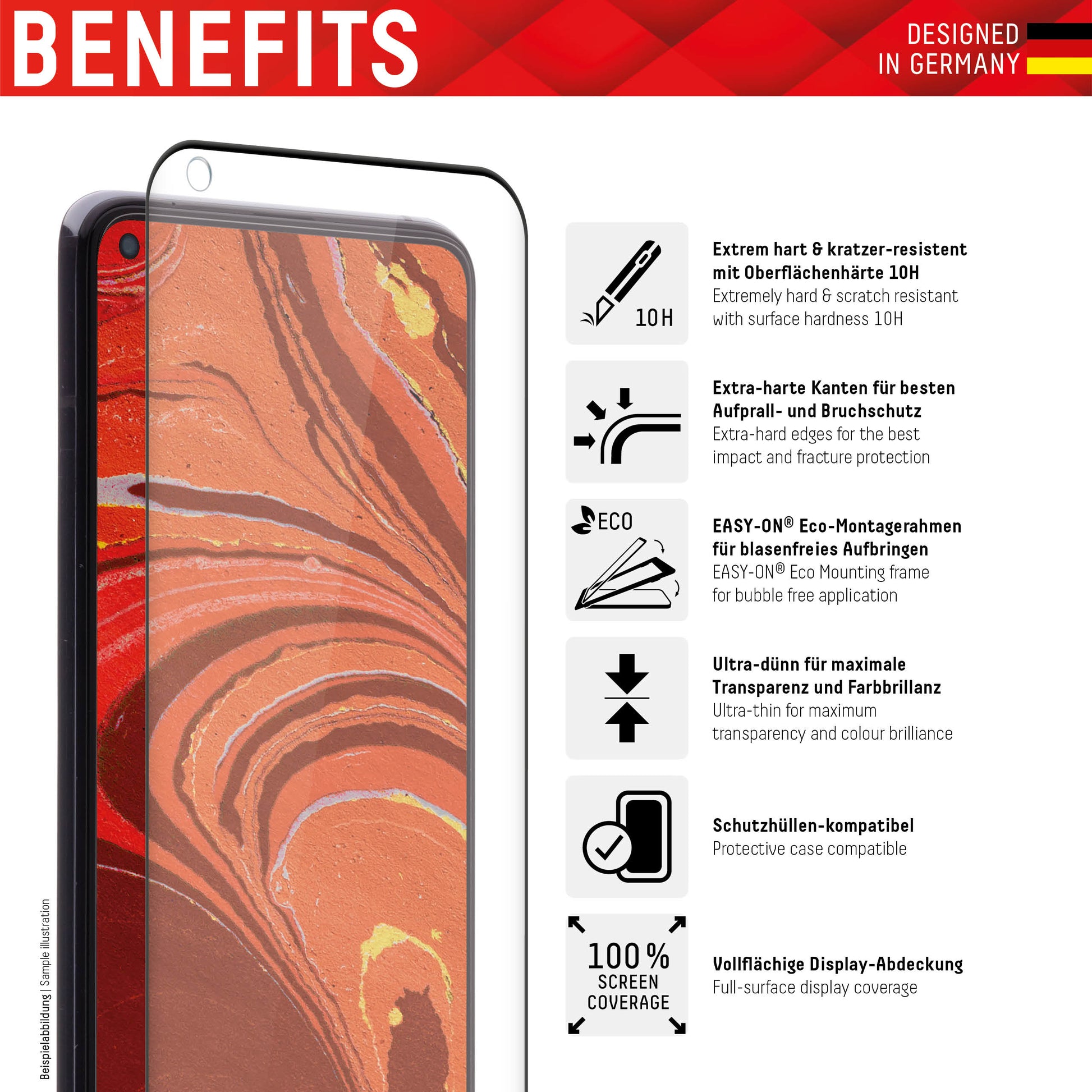 E.V.I. Displex – Backcover – für Xiaomi 12S Ultra – Echtglas 3D