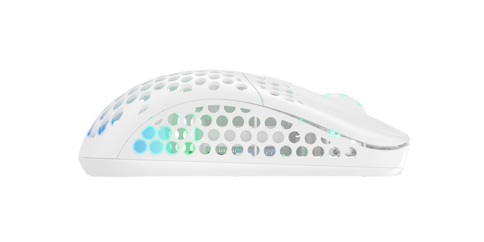 CHERRY XTRFY M42 – Gaming-Maus – Kabellos (2,4 GHz), 19000 DPI, RGB-Beleuchtung, beidhändig, Weiss