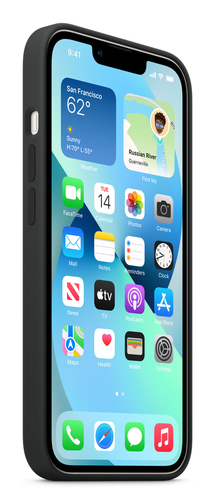 Apple Backcover – für iPhone 13 – Midnight – Silikon – MagSafe-kompatibel