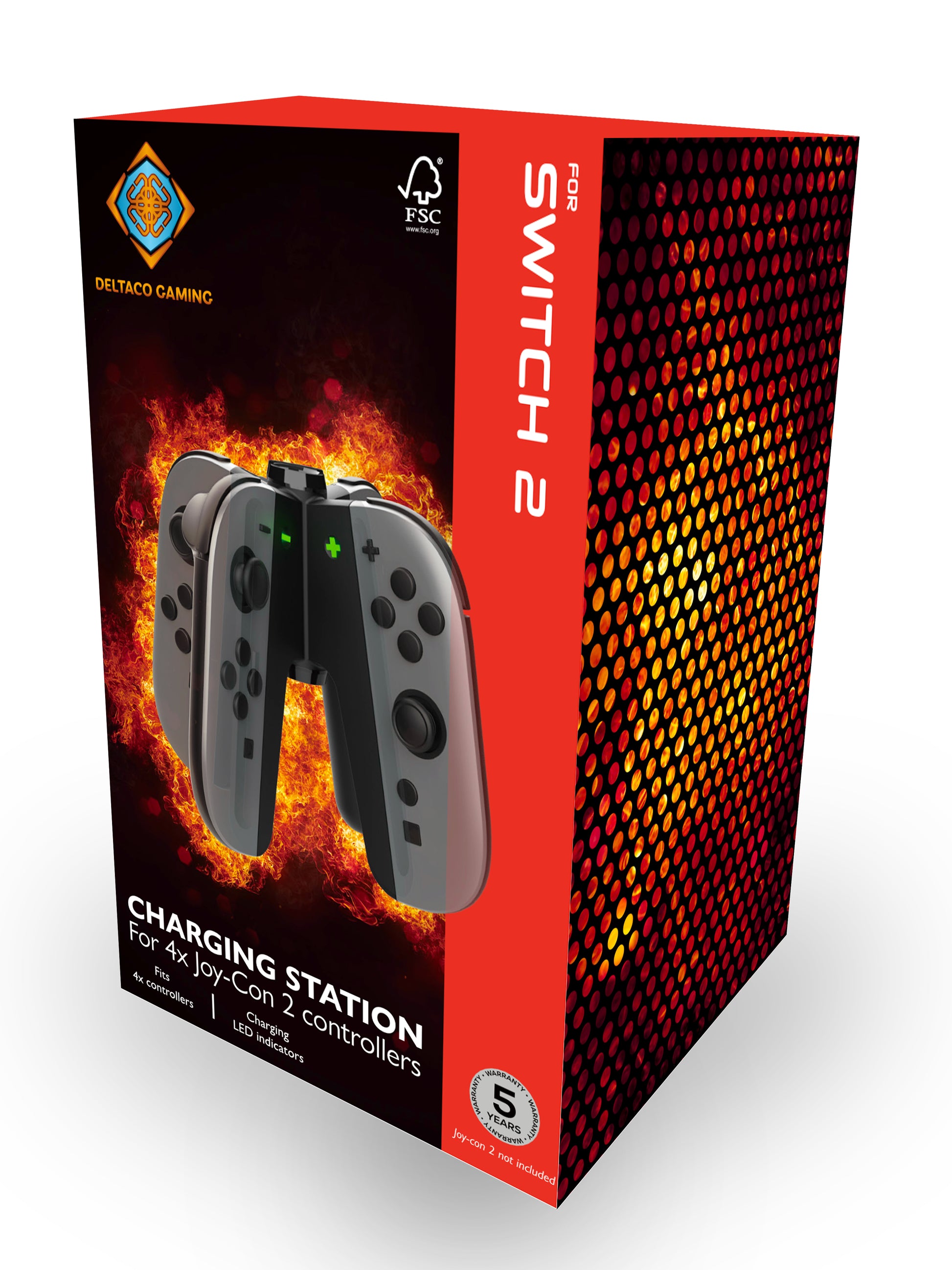 Deltaco Gaming GAM-194 Joy-Con-Ladestation – USB-Anschluss, für Nintendo Switch Joy-Con (4×)
