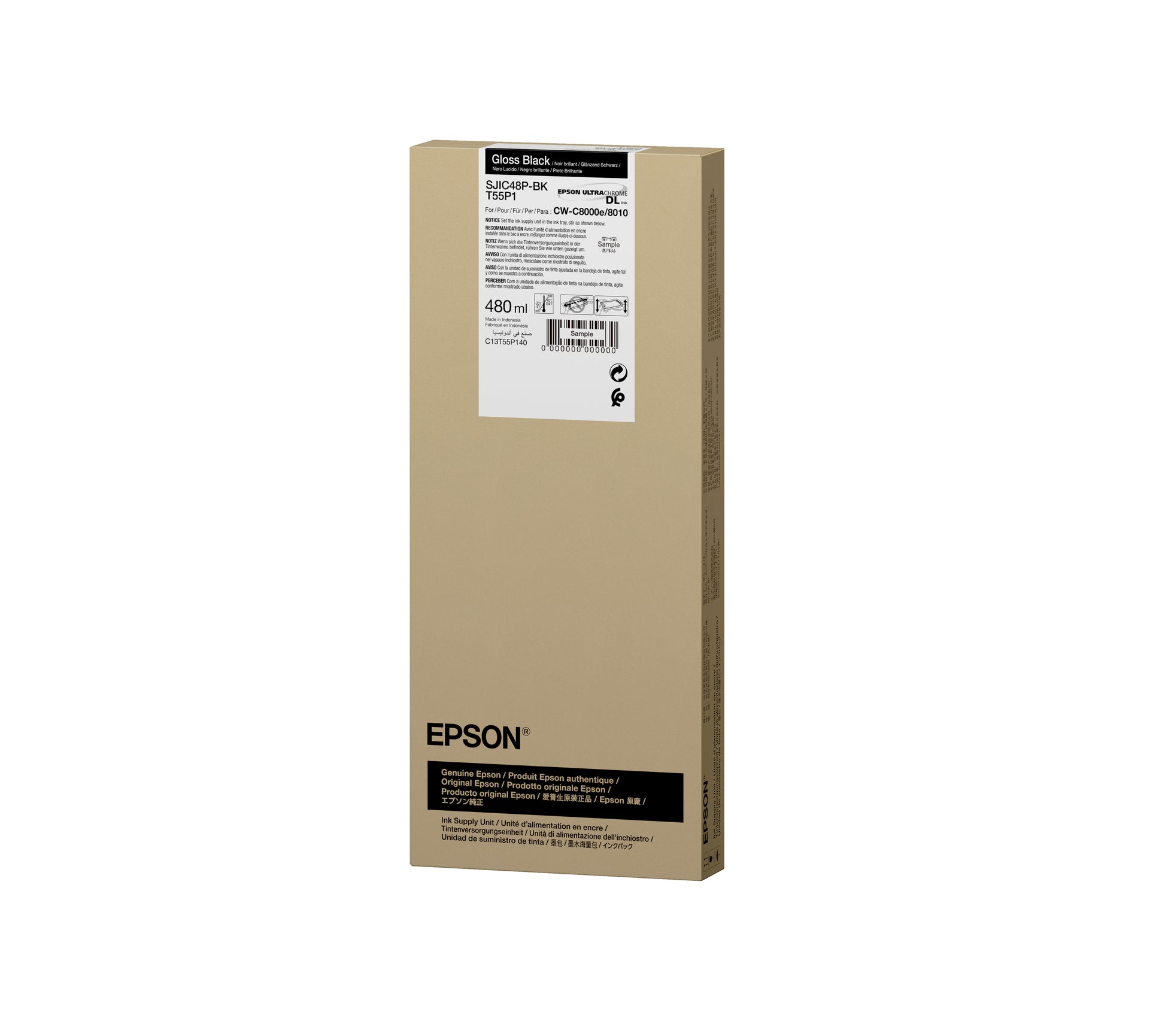 Epson Tintenpatrone SJIC48P-BK, Schwarz – für CW C8000E