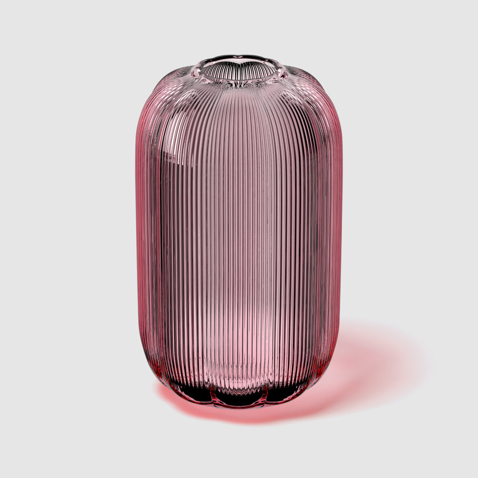 Villeroy & Boch Vase – Ø 16 × 28 cm – Glas, violett