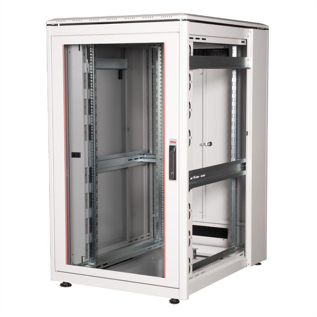 ROLINE Pro – 19" Netzwerkschrank 26U, IP20, abschliessbar, 800 × 1000 × 1342 mm, lichtgrau, Stahl