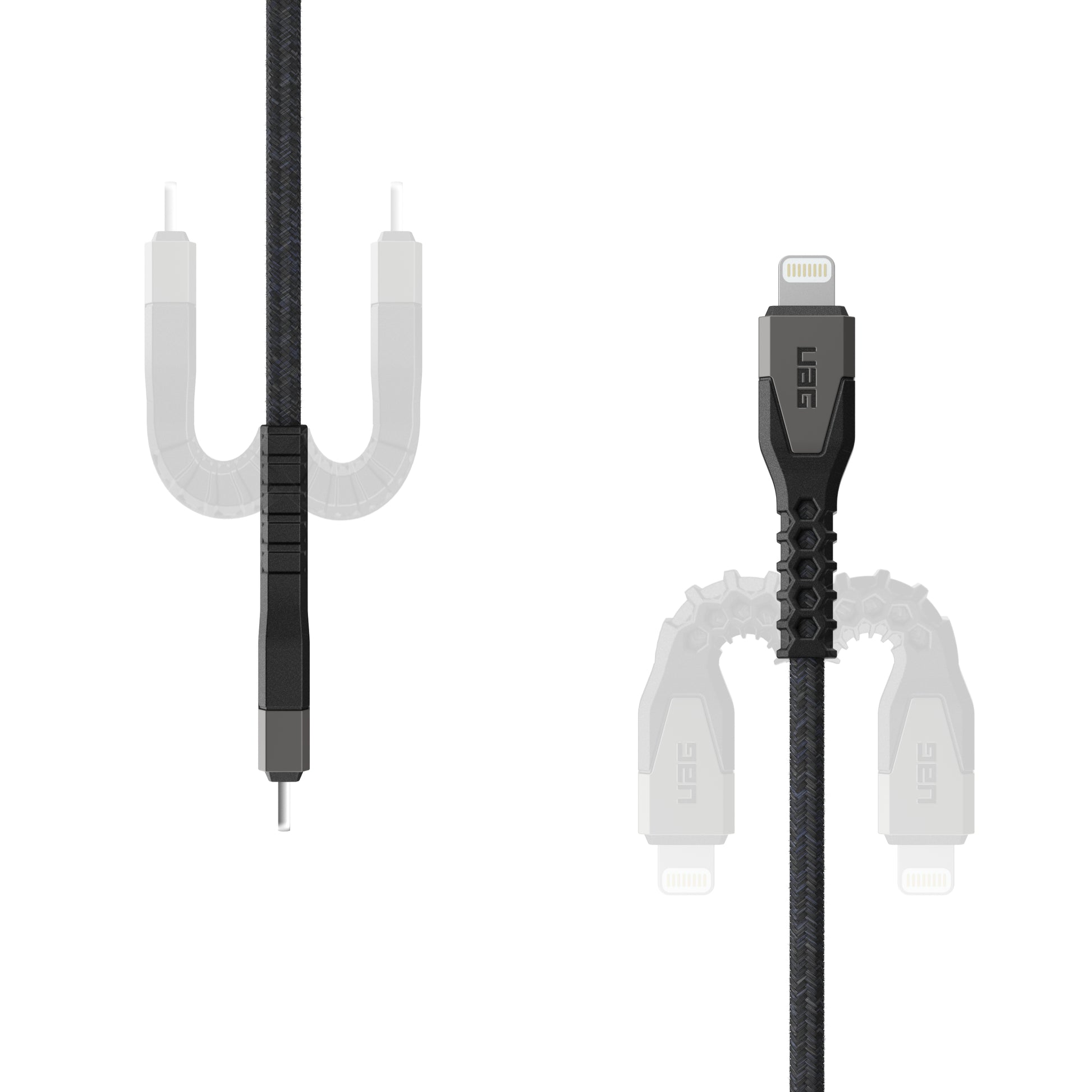 Urban Armor Gear UAG USB-C-auf-Lightning-Kabel – 1,5 m, USB 2.0, 30 W, Schwarz, MFi zertifiziert