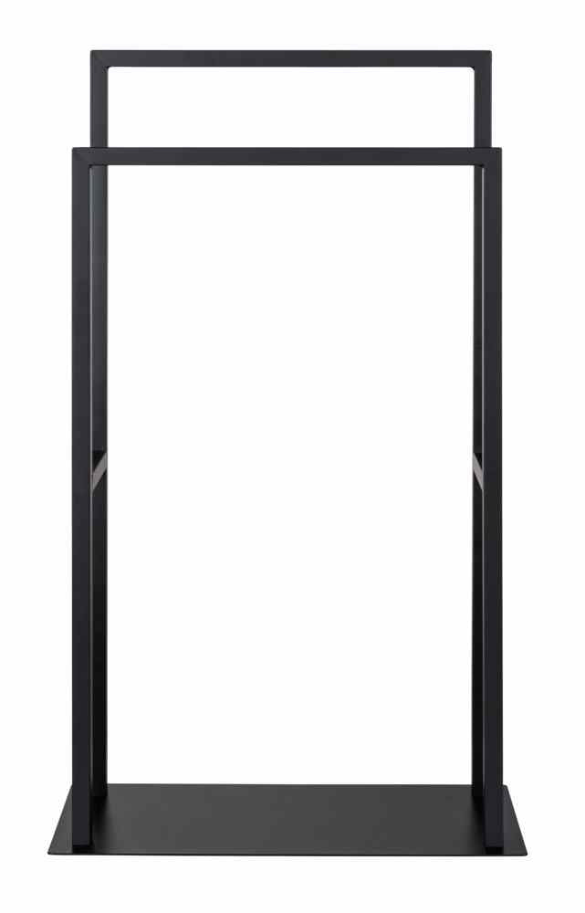 WENKO Handtuchständer Rivaltana – 46×20×80 cm, Edelstahl, freistehend, Schwarz