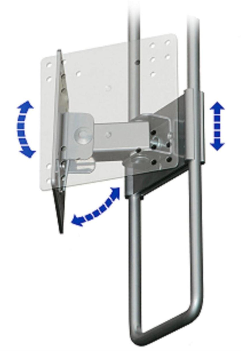 R-Go Tools Steel – Monitorhalterung, Decke, bis 27", VESA 75 × 75/100 × 100 mm, 10 kg, silber