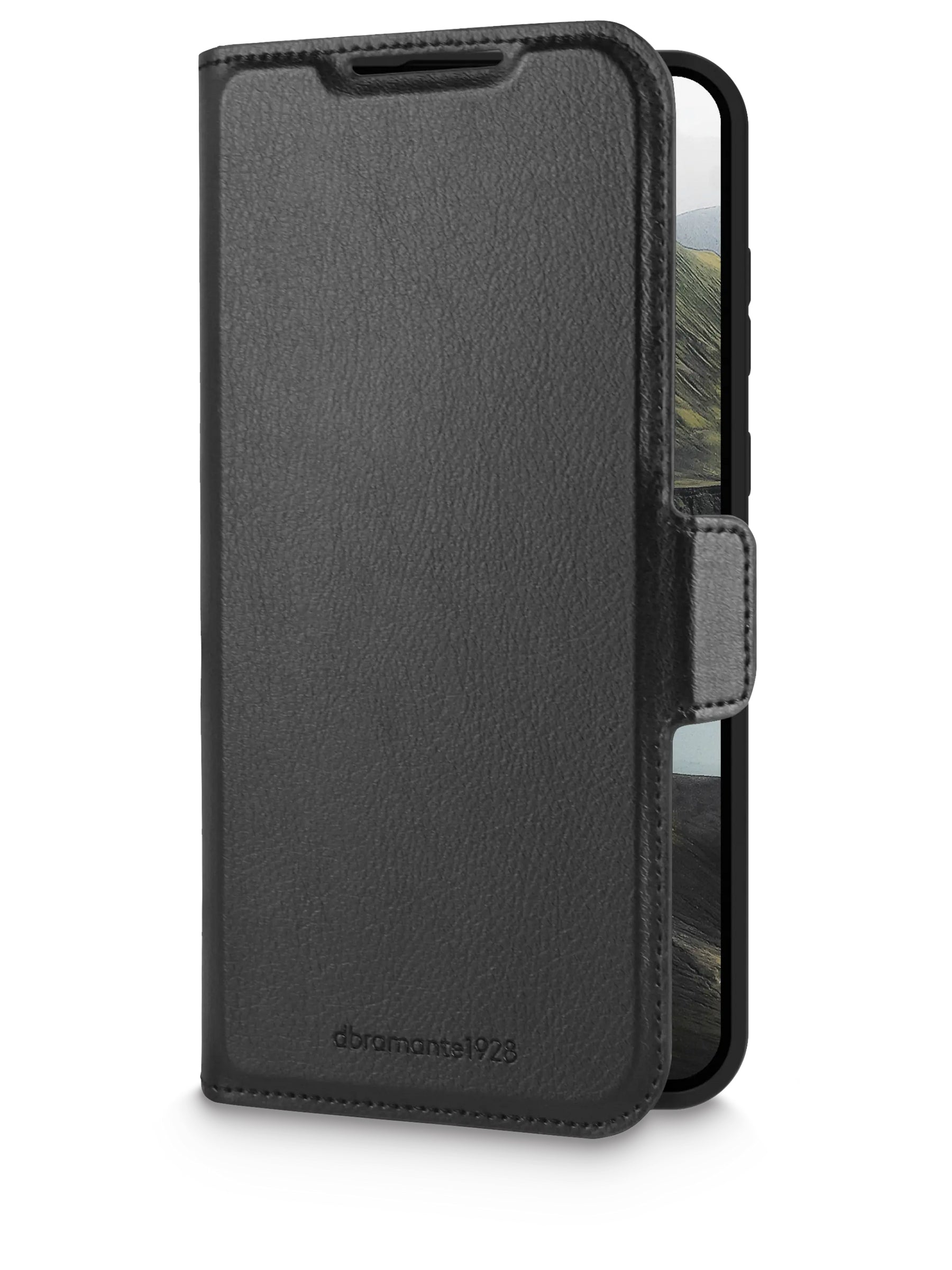 dbramante1928 Oslo Pro Wallethülle – für Samsung Galaxy A15 (4G/5G), 3 Kartenfächer, Leder+Kunststoff, Schwarz