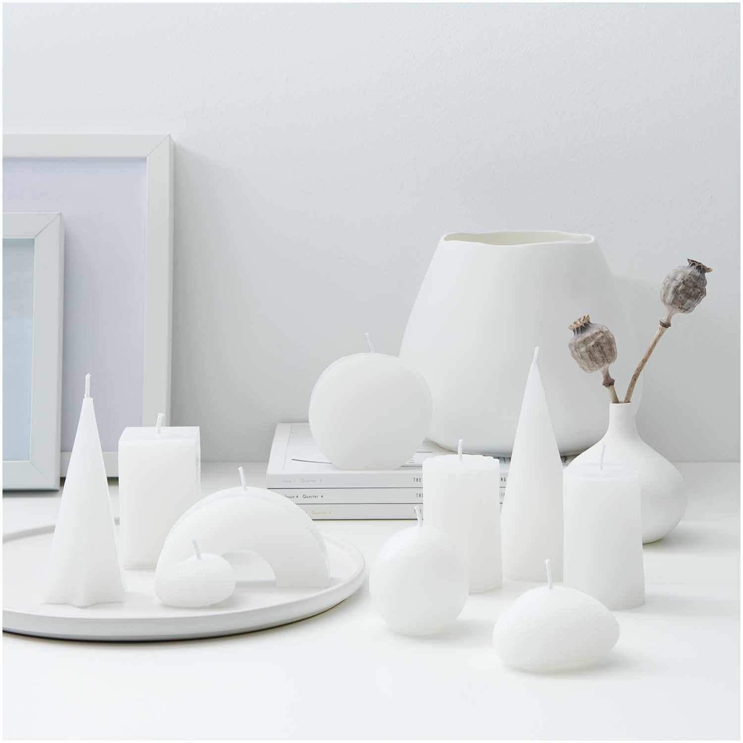 Rico Design Kerzendocht, gewachst, Baumwolle, Weiss, 20 cm, 20 Stk.