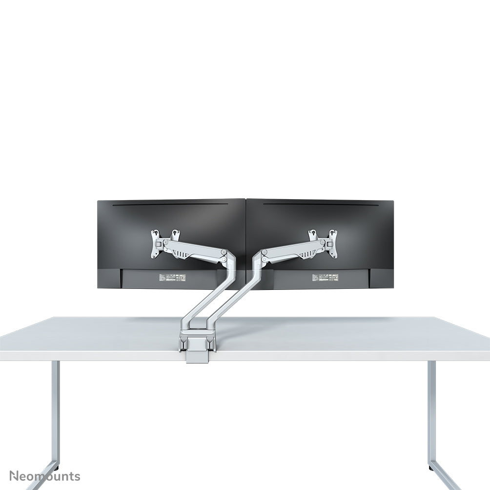 Neomounts Monitorarm, Tischklemme, Tischdurchführung, bis 32", Silber