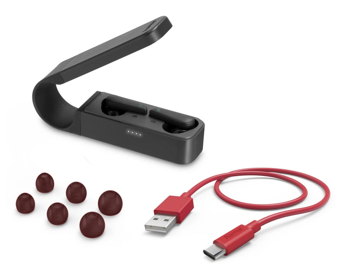 Hama Spirit Pocket II TWS In-Ear – ANC, mit Ladecase, Schwarz, BT 5.3