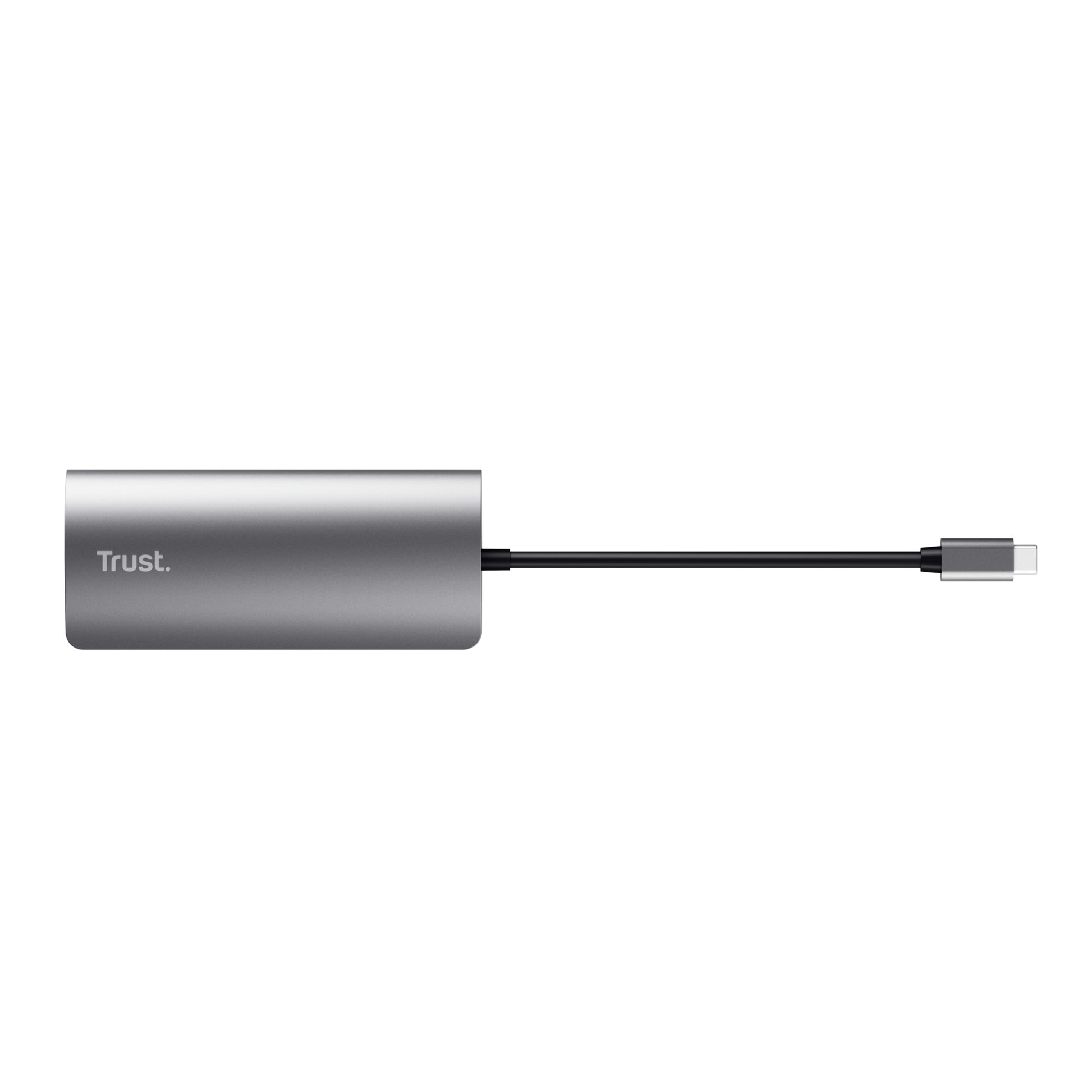 Trust Dalyx 7-in-1 USB-C-Hub – für USB-C-Geräte, HDMI, Gigabit-LAN, Silber