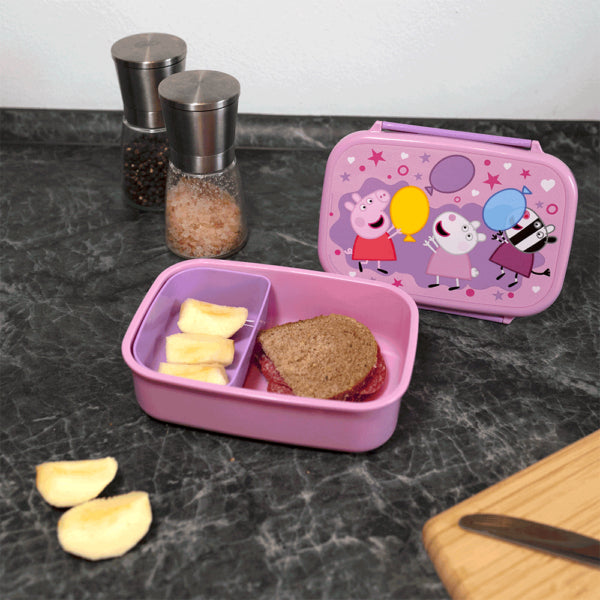 Scooli Lunchbox 800 ml, 18 × 13,5 × 6 cm, Kunststoff, Peppa Pig, Mehrfarbig