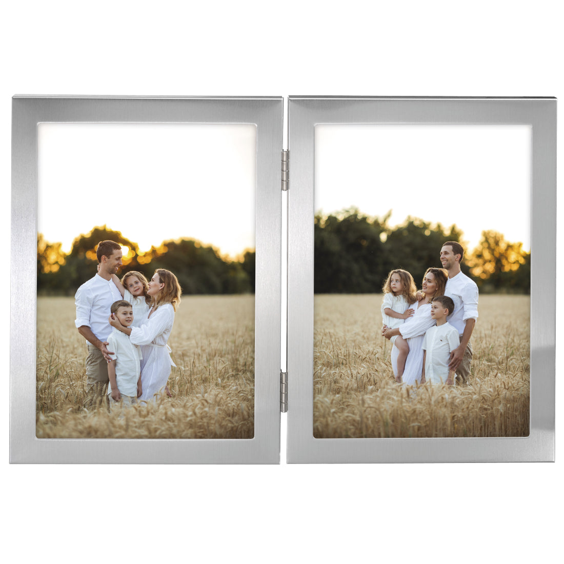 Hama Collagerahmen – für 2 Fotos: 13 × 18 cm – Aluminium, Silber