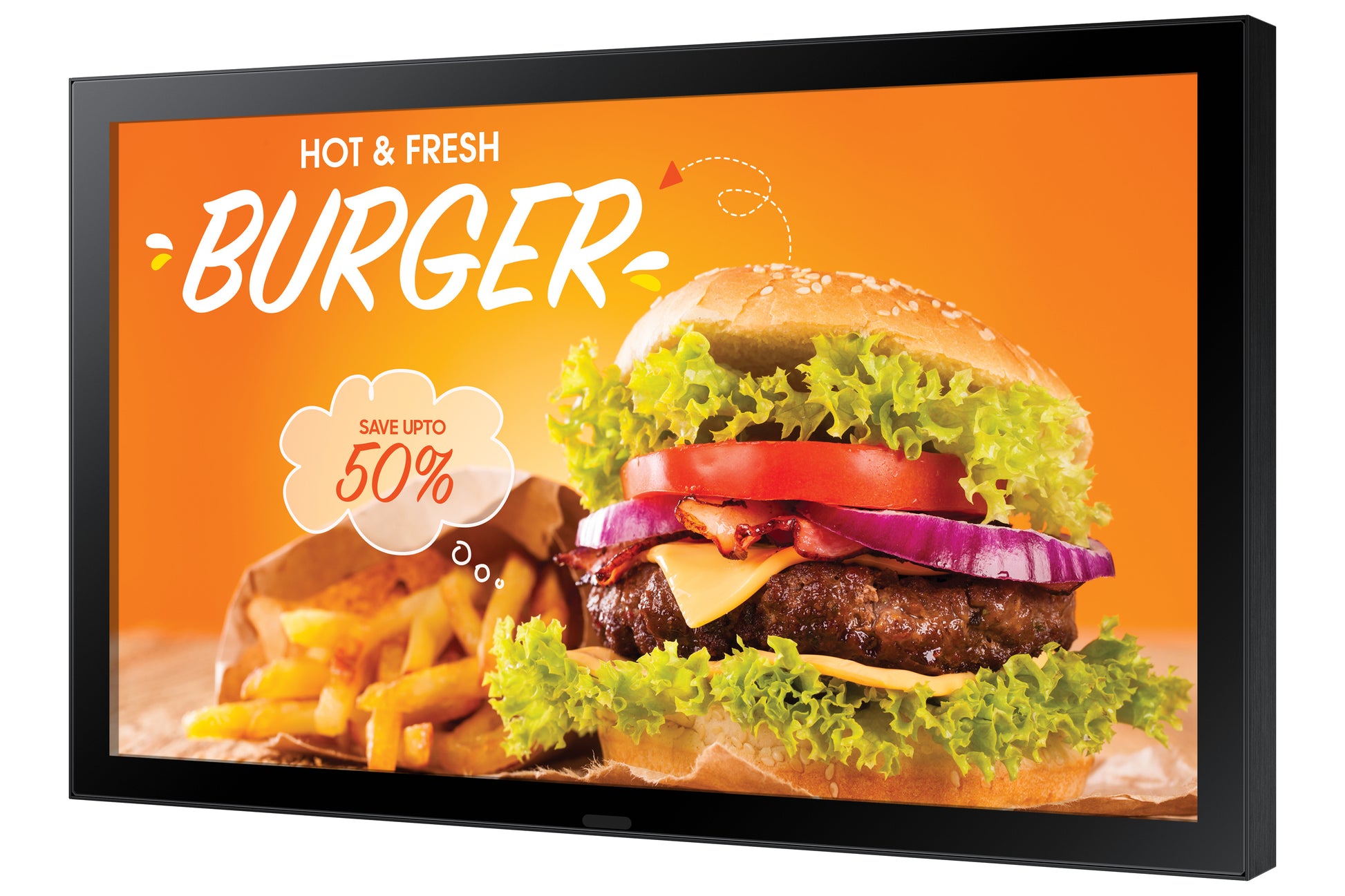 Samsung OH24B – Public Display, 24", IPS, 1500 cd/m², 24/7, Tizen 6.5, VESA 100 × 100, Schwarz