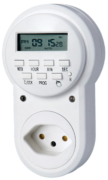 M. Schönenberger Schönenberger Digitale Zeitschaltuhr (DIN-Schiene) – digital, Tages-/Wochen-Timer, 7 Schaltpunkte, IP20, Zwischenstecker