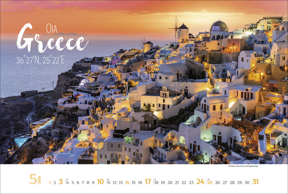 Korsch Verlag Bildkalender Around the World 2026 – 58 × 39 cm