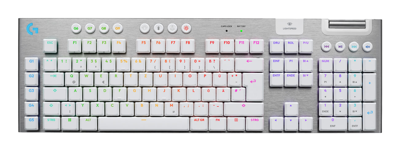 Logitech G G915 X – Gaming-Tastatur – Mechanisch – Bluetooth & 2,4 GHz (USB-A Empfänger) – QWERTZ (DE) – RGB