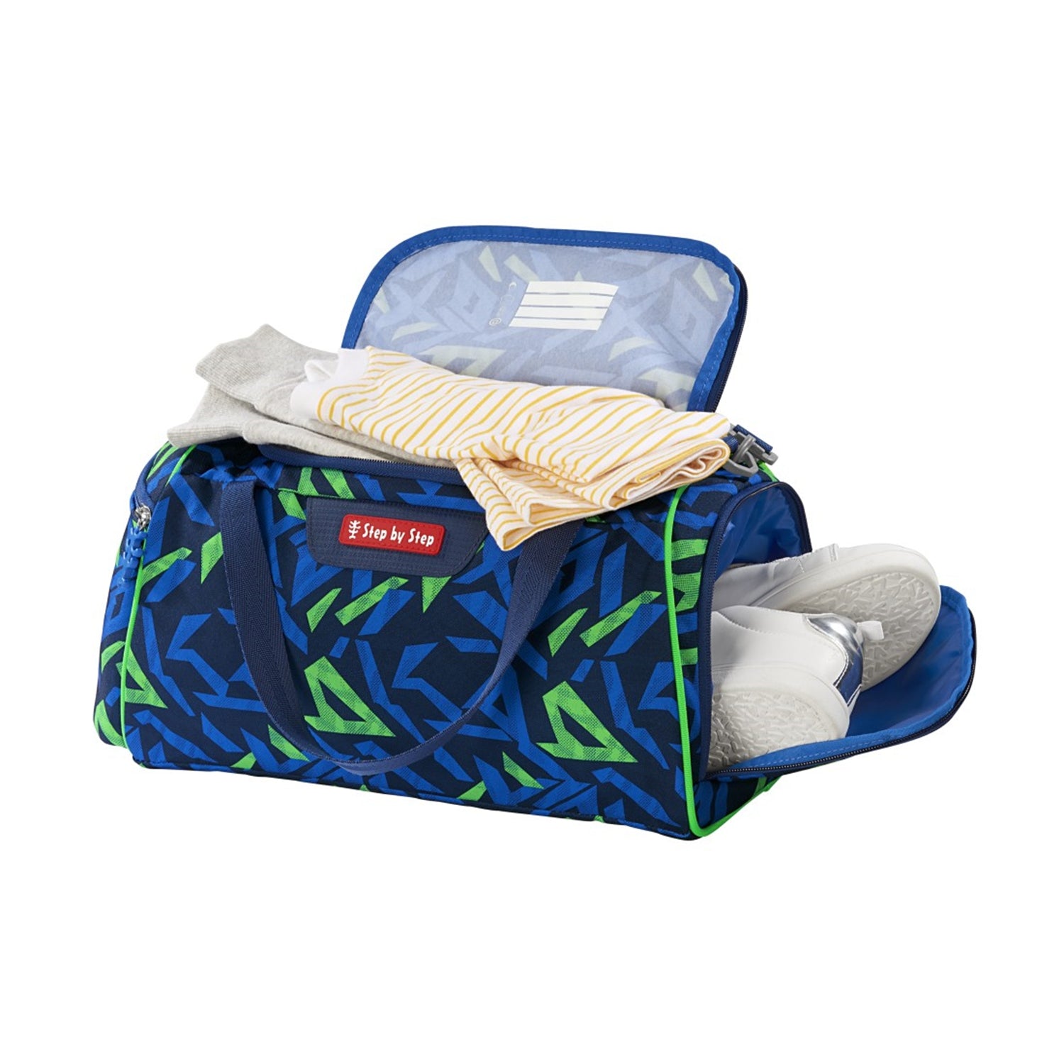 Step by Step Sporttasche – 13 l, Motiv Soccer Ben, mit Schultergurt, wasserabweisend, 38 × 20 × 23 cm