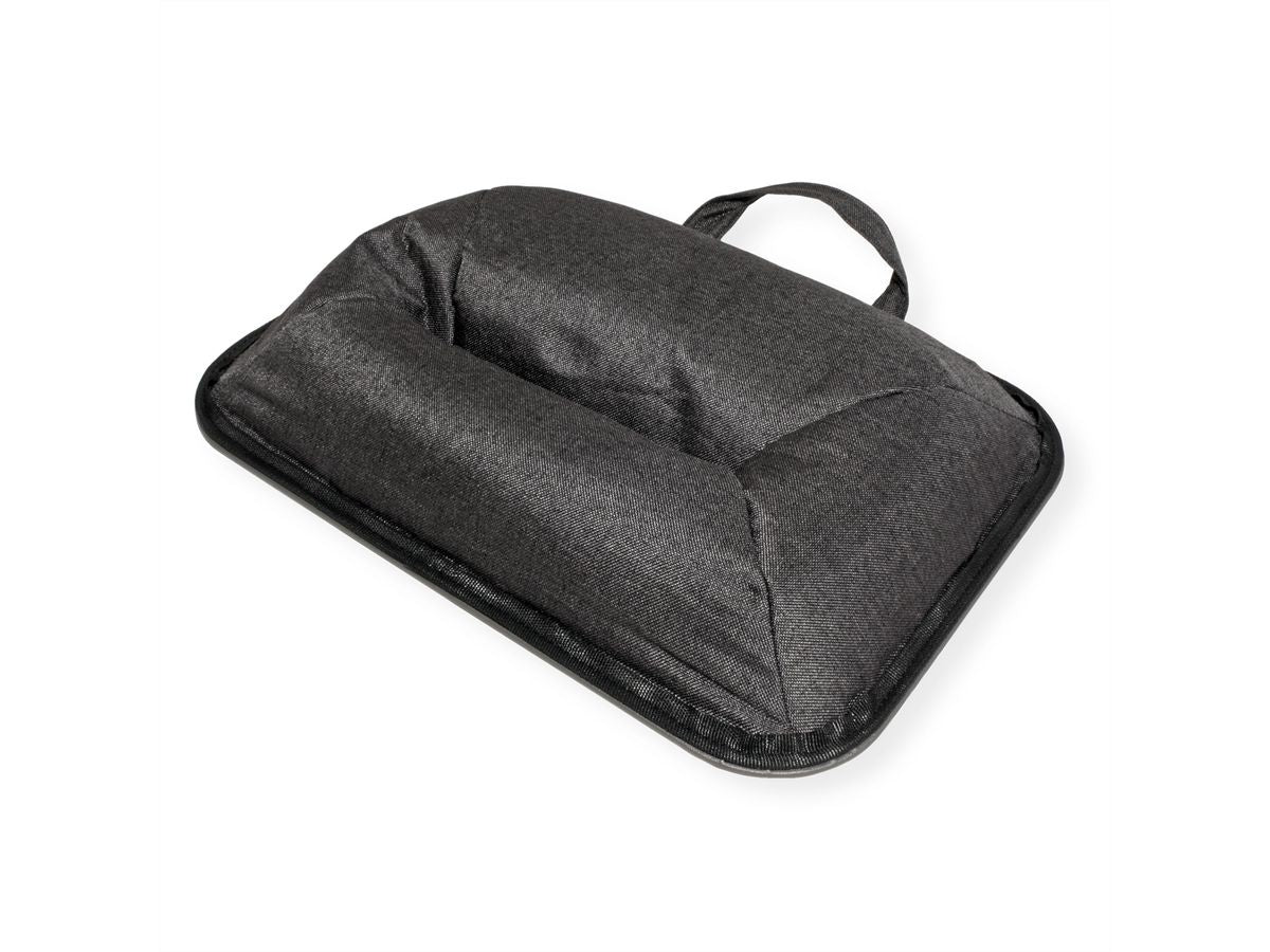 VALUE Laptop-Ständer – für Laptops bis 14", gepolstert, mit Tablet-/Smartphone-Schlitz – Grau