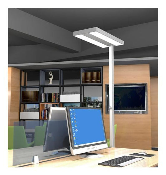 Contini LED-Stehleuchte – 195 cm, 4600 lm, 80 W, 4000 K, dimmbar, silber, Umgebungslichtsensor