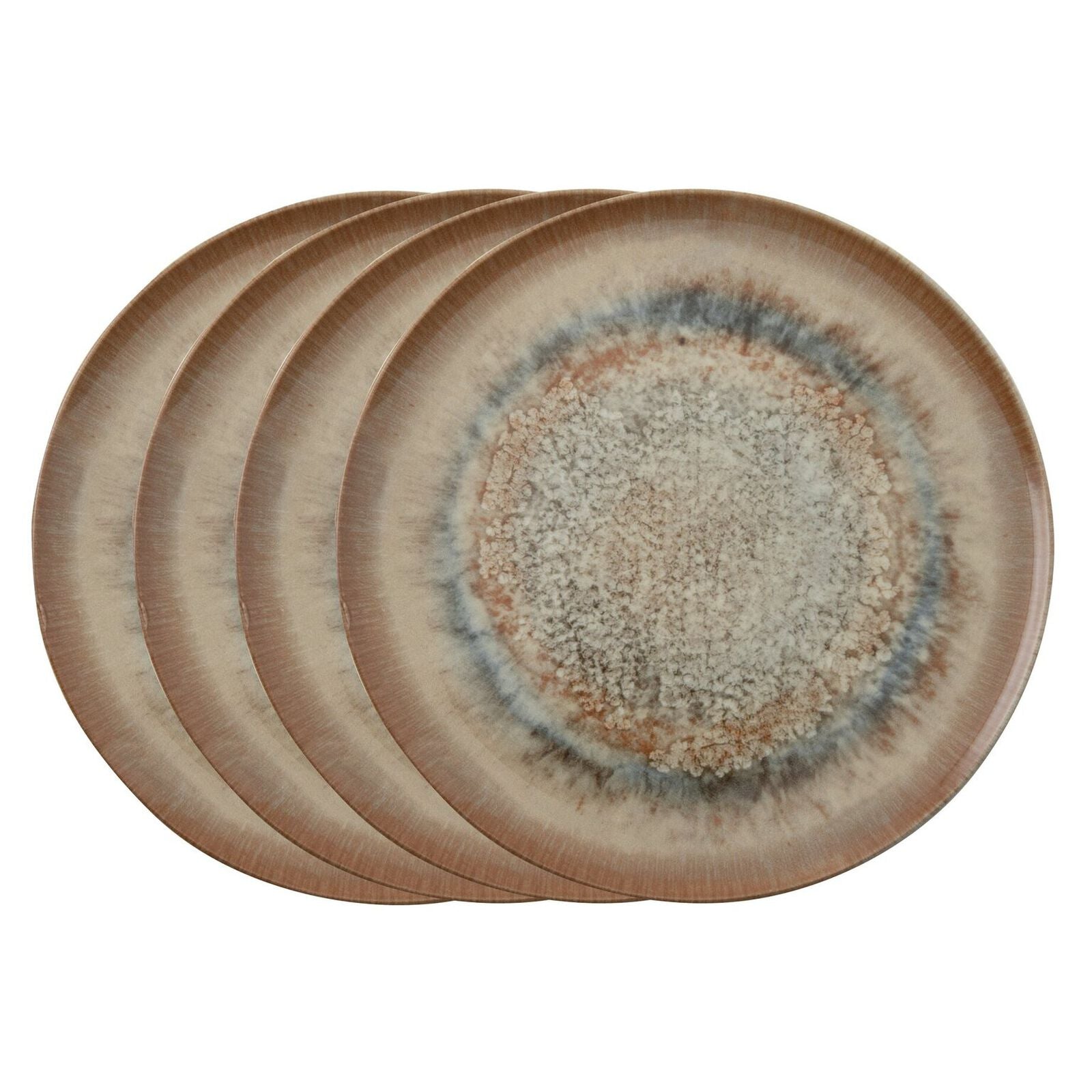 Arthur Krupp Pizzateller – 4er Set, Ø 32 cm, Steinzeug, Braun, spülmaschinenfest, mikrowellengeeignet