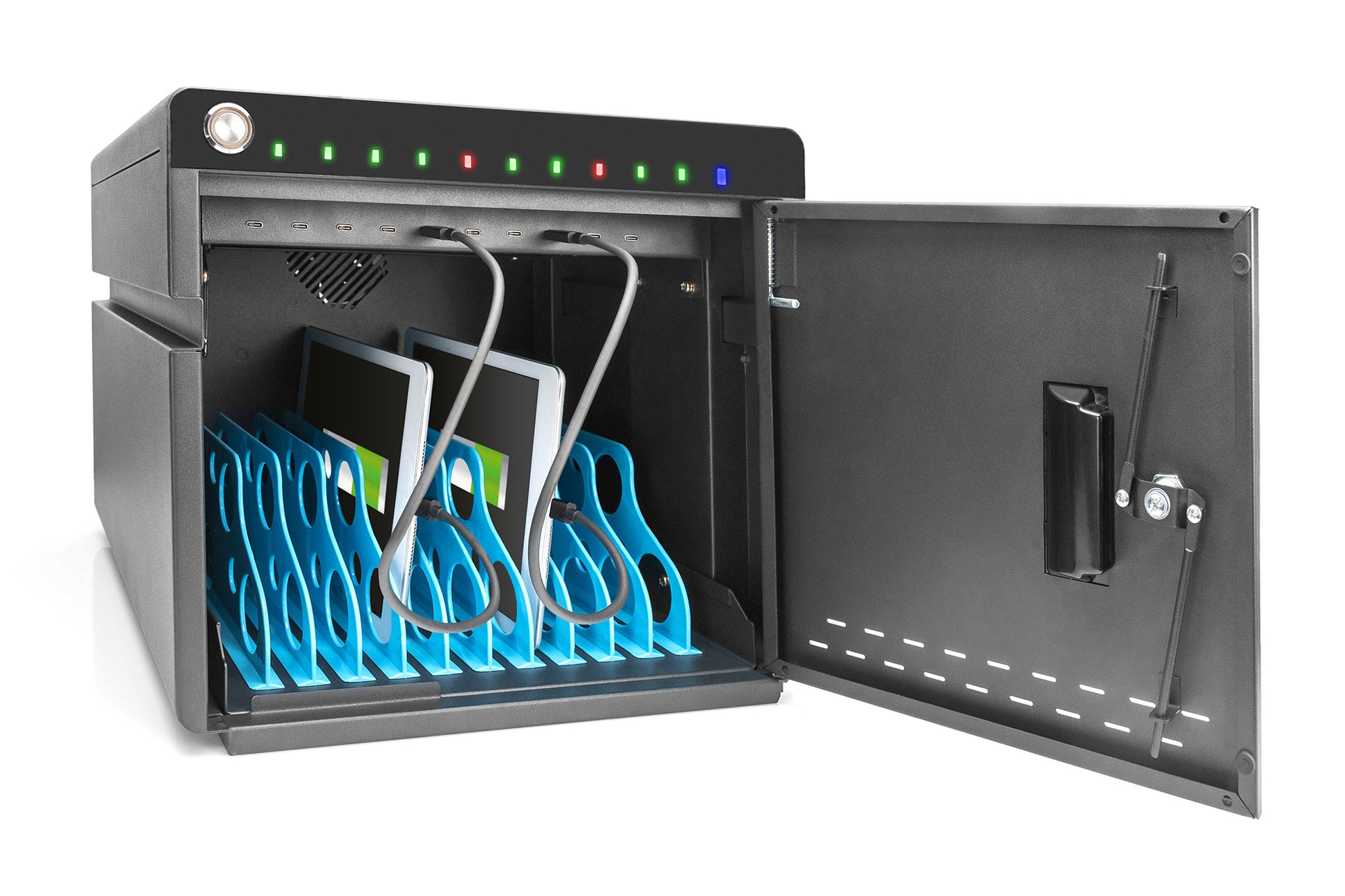 Digitus Lade-/Aufbewahrungsschrank – für 10 Geräte – USB-C, UV-C – Schwarz