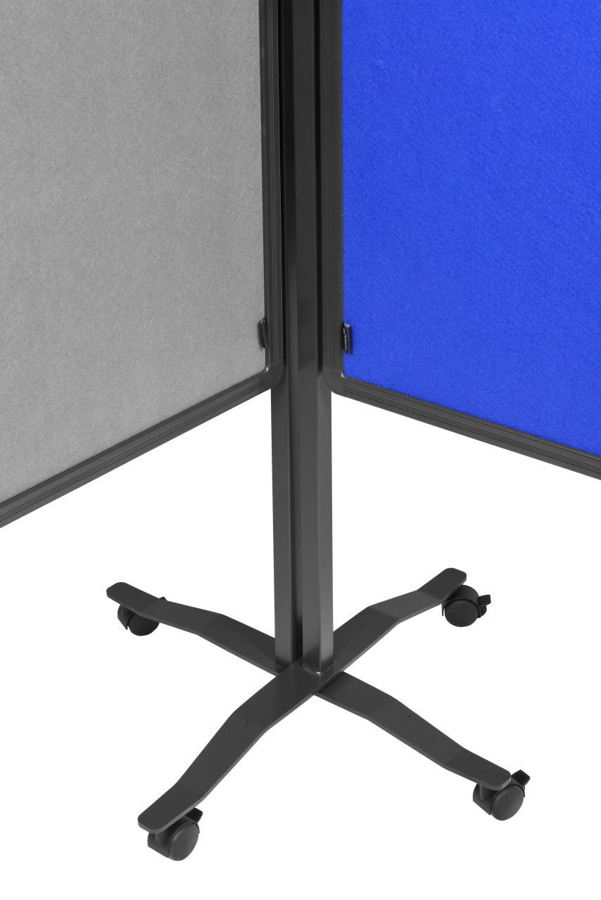 Legamaster Moderationswand Premium Plus – Filz, mit Rollen, doppelseitig – 120 × 150 cm – Grau, Alurahmen