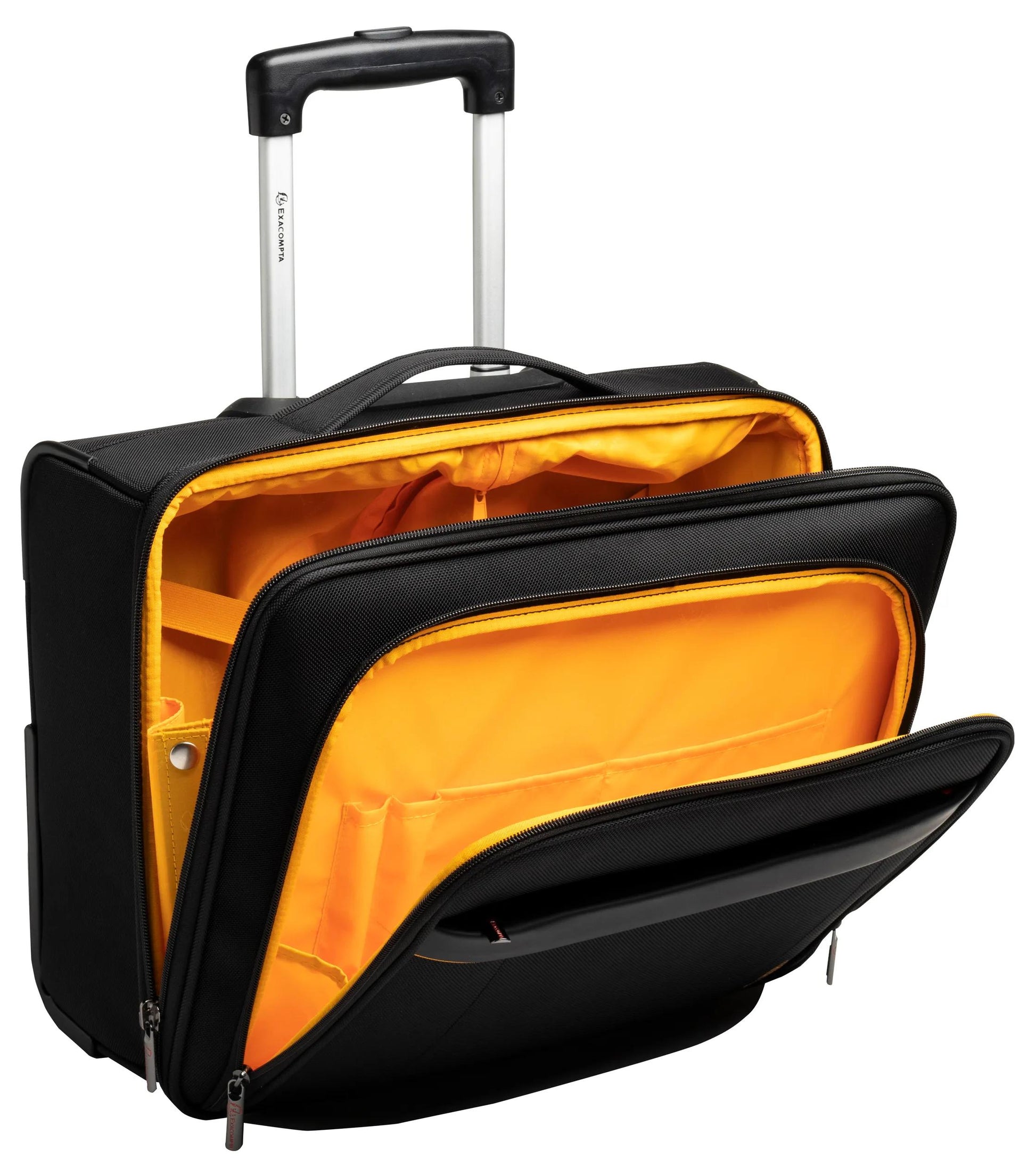 Exacompta Notebook-Tasche für Notebooks bis 15,6" – mit Rollen, Teleskopgriff – Schwarz
