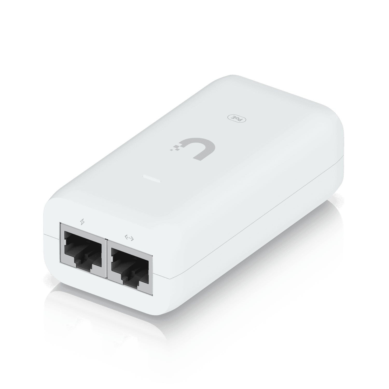 Ubiquiti PoE-Injektor 15 W – Aktives PoE, Gigabit Ethernet, RJ-45×2, 48 V – Weiss